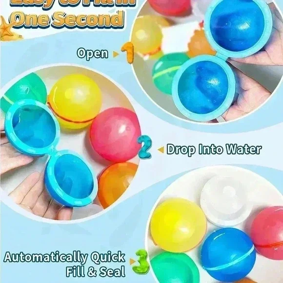 COPY - 12 Pack Reusable Water Balloons with Mesh Bag - Picture 4 of 5